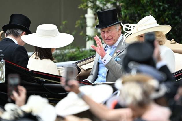 King Charles III and Queen Camilla attend second day of Royal Ascot BERKSHIRE, UNITED KINGDOM - JUNE 17: King Charles III and Queen Camilla attend the second day of the traditional Royal Ascot horse racing event, which has been held since 1711, in Berkshire, United Kingdom on June 17, 2026. Rasid Necati Aslim Anadolu Berkshire United Kingdom. Editorial use only. Please get in touch for any other usage.  Copyright: x2026xAnadoluxRasidxNecatixAslimx