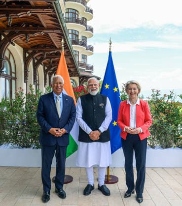 Prime Minister Narendra Modi meets European Council President Antonio Costa and European Commission President Ursula von der Leyen on the sidelines of the G7 Summit Evian France , Jun 17 (ANI): Prime Minister Narendra Modi meets European Council President Antonio Costa and European Commission President Ursula von der Leyen on the sidelines of the G7 Summit, in Evian on Wednesday. (Narendra Modi Photo Gallery ANI Photo) Evian France Copyright: xANIx ANI_20260617320
