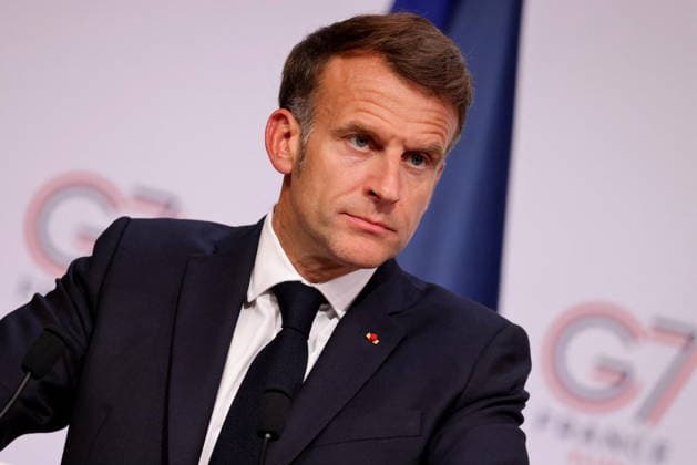 French President Emmanuel Macron during the closing press conference of the G7 summit in Évian-les-Bains, France, on June 17, 2026. Dominique Jacovides Bestimage French President Emmanuel Macron during the closing press conference of the G7 summit in Évian-les-Bains, France, on June 17, 2026 Évian-les-Bains France,detected_source_language  Copyright: xDOMINIQUExJACOVIDESx xBESTIMAGExDOMINIQUExJACOVIDESx xBESTIMAGEx