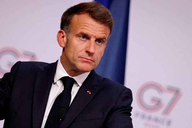 French President Emmanuel Macron during the closing press conference of the G7 summit in Évian-les-Bains, France, on June 17, 2026. Dominique Jacovides Bestimage French President Emmanuel Macron during the closing press conference of the G7 summit in Évian-les-Bains, France, on June 17, 2026 Évian-les-Bains France,detected_source_language  Copyright: xDOMINIQUExJACOVIDESx xBESTIMAGExDOMINIQUExJACOVIDESx xBESTIMAGEx