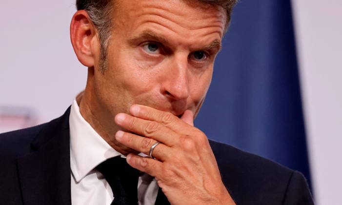French President Emmanuel Macron during the closing press conference of the G7 summit in Évian-les-Bains, France, on June 17, 2026. Dominique Jacovides Bestimage French President Emmanuel Macron during the closing press conference of the G7 summit in Évian-les-Bains, France, on June 17, 2026 Évian-les-Bains France,detected_source_language  Copyright: xDOMINIQUExJACOVIDESx xBESTIMAGExDOMINIQUExJACOVIDESx xBESTIMAGEx