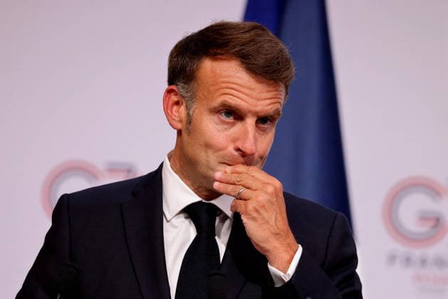 French President Emmanuel Macron during the closing press conference of the G7 summit in Évian-les-Bains, France, on June 17, 2026. Dominique Jacovides Bestimage French President Emmanuel Macron during the closing press conference of the G7 summit in Évian-les-Bains, France, on June 17, 2026 Évian-les-Bains France,detected_source_language  Copyright: xDOMINIQUExJACOVIDESx xBESTIMAGExDOMINIQUExJACOVIDESx xBESTIMAGEx