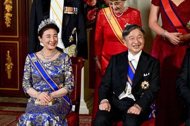 Amsterdam, The Netherlands, 2026-06-17 19:39:20 AMSTERDAM, 17-06-2026, Royal Palace Amsterdam At the invitation of King Willem-Alexander and Queen Maxima, Emperor Naruhito of Japan is paying a state visit to the Netherlands. Emperor Naruhito is accompanied by Her Majesty Empress Masako. The state visit is a confirmation of the close and historic relationship between Japan and the Netherlands. The countries share 426 years of bilateral relations. PHOTO: NLBeeld POOL Mischa Schoemaker In the photo: The Royal Couple hosts a state banquet at the Royal Palace Amsterdam. King Willem-Alexander and Emperor Naruhito deliver a speech. Also present at the state banquet are the Princess of Orange Princess Amalia, Princess Ariane, Princess Beatrix,  Copyright: xx x