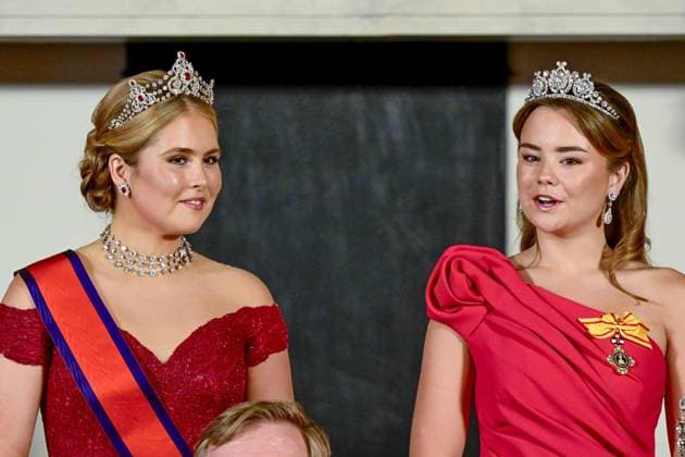 Amsterdam, The Netherlands, 2026-06-17 19:39:23 AMSTERDAM, 17-06-2026, Royal Palace Amsterdam At the invitation of King Willem-Alexander and Queen Maxima, Emperor Naruhito of Japan is paying a state visit to the Netherlands. Emperor Naruhito is accompanied by Her Majesty Empress Masako. The state visit is a confirmation of the close and historic relationship between Japan and the Netherlands. The countries share 426 years of bilateral relations. PHOTO: NLBeeld POOL Mischa Schoemaker In the photo: The Royal Couple hosts a state banquet at the Royal Palace Amsterdam. King Willem-Alexander and Emperor Naruhito deliver a speech. Also present at the state banquet are the Princess of Orange Princess Amalia, Princess Ariane, Princess Beatrix,  Copyright: xx x