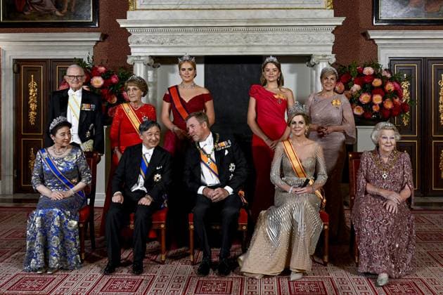 Amsterdam, The Netherlands, 2026-06-17 19:38:37 AMSTERDAM, 17-06-2026, Royal Palace Amsterdam At the invitation of King Willem-Alexander and Queen Maxima, Emperor Naruhito of Japan is paying a state visit to the Netherlands. Emperor Naruhito is accompanied by Her Majesty Empress Masako. The state visit is a confirmation of the close and historic relationship between Japan and the Netherlands. The countries share 426 years of bilateral relations. PHOTO: NLBeeld POOL Mischa Schoemaker In the photo: The Royal Couple hosts a state banquet at the Royal Palace Amsterdam. King Willem-Alexander and Emperor Naruhito deliver a speech. Also present at the state banquet are the Princess of Orange Princess Amalia, Princess Ariane, Princess Beatrix,  Copyright: xx x