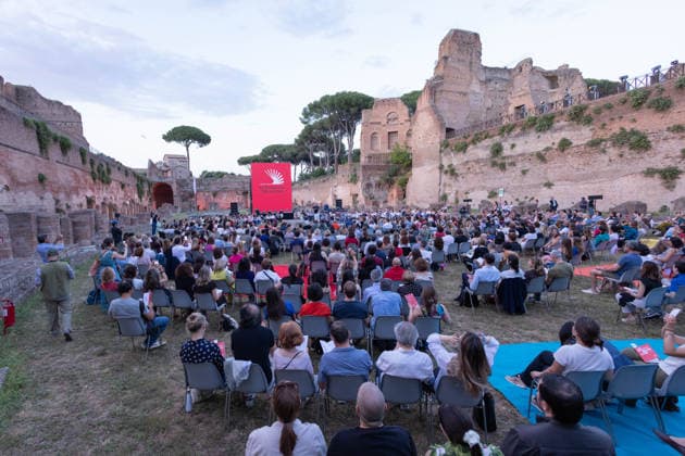 IPA85796790 - The Silent Storm, a shared, collective reading experience conceived by Alessandro Baricco at the Palatino Stadium in Rome. Thousands of people read Fyodor Dostoevsky™s *White Nights* at the same time.  Copyright: xMatteoxNardonex xx 85796790