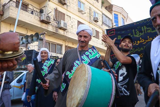Sufi Procession Marks Islamic New Year in Cairo CAIRO, EGYPT JUNE 17, 2026: Followers of Sufi orders take part in a procession celebrating the Islamic New Year in Cairo. Participants marched through the streets carrying banners and flags, while religious chants and gatherings of remembrance (dhikr) marked the occasion. The event highlighted traditions associated with the start of the new Islamic year and commemorated the Prophet Muhammad™s migration (Hijra). Photo by Ahmed Mosaad JNA Press. (Photo by Ahmed Mosaad JNA Press via Nexpher Images) Cairo