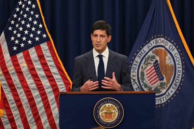 WASHINGTON, DC - JUNE 17: US Federal Reserve Chair Kevin Warsh speaks during his first news conference since taking the helm at the central bank on June 17, 2026 in Washington, DC. Warsh was appointed by President Donald Trump after former chair Jerome Powell s tenure ended in May.  Copyright: xChinaxNewsxServicex 111648903348