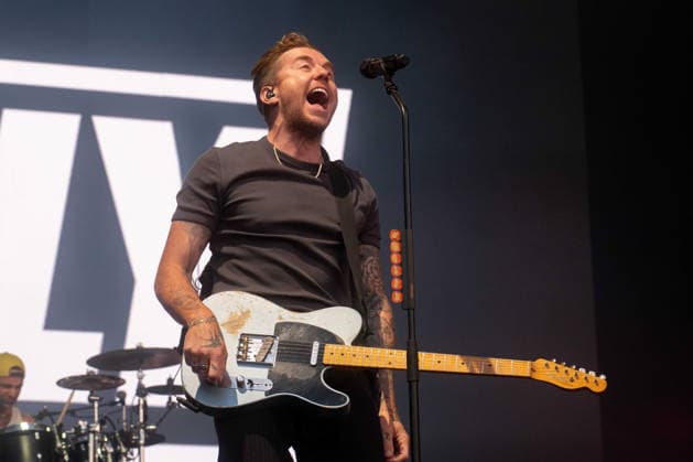 McFly in concert at Thetford Forest, Thetford, UK Thetford, UK, 17 June, 2026. McFly in concert. Pictured left to right, Danny Jones., Credit:Stephen Keable Avalon UK, Norfolk, Thetford, Thetford Forest  Copyright: xStephenxKeablex xAvalonx 1110847114
