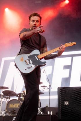 McFly in concert at Thetford Forest, Thetford, UK Thetford, UK, 17 June, 2026. McFly in concert. Pictured left to right, Danny Jones., Credit:Stephen Keable Avalon UK, Norfolk, Thetford, Thetford Forest  Copyright: xStephenxKeablex xAvalonx 1110847218
