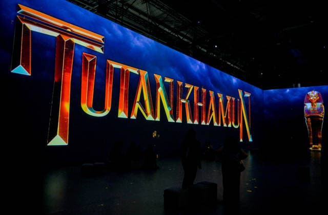 Tutankhamun The Immersive Experience, NEC, Birmingham UK Tutankhamun The Immersive Experience arrives at the NEC, Birmingham UK for 12 weeks. Following hugely successful runs in cities such as Madrid, Hamburg, Cairo, Sao Paulo, Barcelona, Vienna, Malmö, London, Glasgow and Stockholm, the groundbreaking 2,000 square metre exhibition invites visitors to step back in time and embark upon an exhilarating journey through ancient Egypt, discovering the myths and mysteries surrounding Pharaoh Tutankhamun. Created in collaboration with Egyptologists and historians, the exhibition features one of Europe™s most expansive immersive video mapping rooms with projections on 8-metre-high surfaces. Blending cutting-edge technology with Egyptian hi  Copyright: xJulesxAnnanx xAvalonx 1110839770