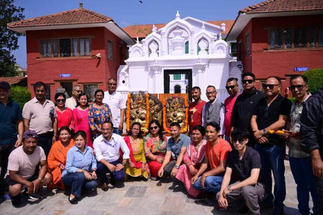 June 18, 2026, Kathmandu, Bagmati, Nepal: The sacred 16th-century Bhairava masks are pictured in a procession as they depart the National Museum of Nepal in Chhauni, Kathmandu, on June 18, 2026, en route to their original shrine in Dolakha after more than three decades abroad. The revered masks were stolen in March 1994 and later trafficked internationally before entering museum circulation in the United States. Following provenance research and legal coordination between Nepali authorities and the Manhattan District AttorneyÃ¢â‚¬â ¢s Office, the masks were formally returned and repatriated to Nepal in December 2023. Their return marks a significant milestone in ongoing efforts to restore stolen cultural heritage to its place of origin and  - ZUMAs330 20260618_zsp_s330_009 Copyright: xSafalxPrakashxShresthax