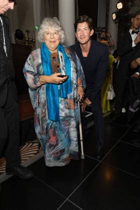 June 17, 2026, London, United Kingdom: Miriam Margolyes and Lee Knight seen posing with the Raindance Icon Award at the Raindance Film Festival Opening Gala held at the Waldorf Hilton, Aldwych. London United Kingdom  - ZUMAs197 20260617_aaa_s197_410 Copyright: xPhilxLewisx