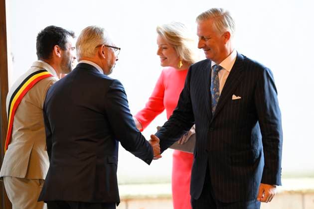 King Philippe And Queen Mathilde Visit Media Square EVERE, BELGIUM - JUNE 18: King Philippe of Belgium and Queen Mathilde of Belgium pictured with Jean-Paul Philippot, CEO RTBF visiting Media Square, the RTBF s new headquarters in Brussels.on June 18, 2026 in Evere, Belgium, 18 06 2026 Evere Belgium  Copyright: xPhilipxReynaersx