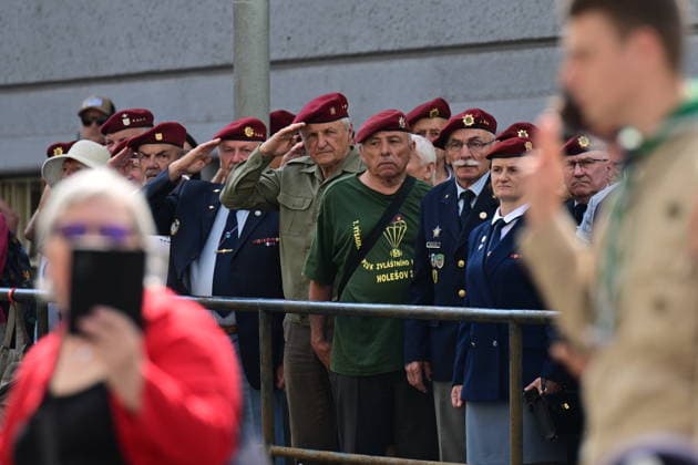 Honouring of Czechoslovak paratroopers memory on 84th anniversary of assassination of Nazi Deputy Reichsprotektor Reinhard Heydrich, on June 18, 2026, in Prague, Czech Republic. (CTKxPhoto MichalxKamaryt) CTKPhotoP2026061803411  CTKPhotoP2026061803411
