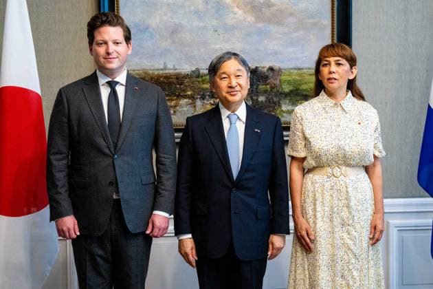 18-06-2026 Statevisit Emperor Naruhito of Japan with the President of the Senate, Ms. Mei Li Vos, and the Speaker of the House of Representatives, Mr. Thom van Campen visited the States General in The Hague on the 2nd day of the 3 day statevisit to the Netherlands. Â  Copyright: xPPEx