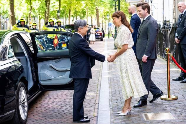 18-06-2026 Statevisit Emperor Naruhito of Japan with the President of the Senate, Ms. Mei Li Vos, and the Speaker of the House of Representatives, Mr. Thom van Campen visited the States General in The Hague on the 2nd day of the 3 day statevisit to the Netherlands. Â  Copyright: xPPEx