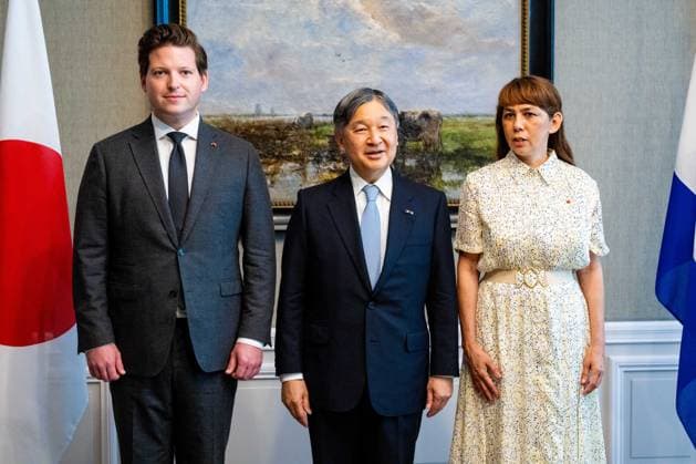 18-06-2026 Statevisit Emperor Naruhito of Japan with the President of the Senate, Ms. Mei Li Vos, and the Speaker of the House of Representatives, Mr. Thom van Campen visited the States General in The Hague on the 2nd day of the 3 day statevisit to the Netherlands. Â  Copyright: xPPEx