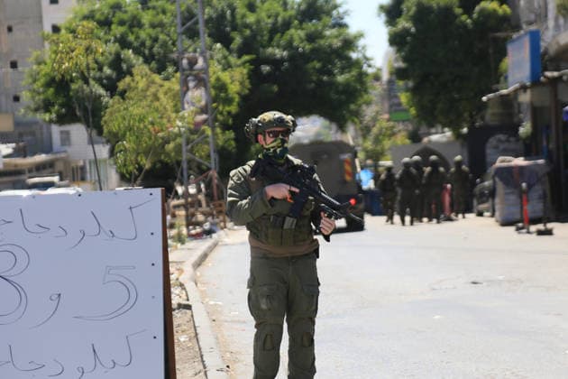 Israeli army raids Balata refugee camp near Nablus Israeli army forces raid Balata refugee camp, east of Nablus in the West Bank, on June 18, 2026. According to local sources, Israeli forces stormed the market during a military operation and detained several Palestinians. Photo by Mohammed Nasser apaimages Nablus West Bank Palestinian Territory 180626_Nablus_MN_00(15) Copyright: xapaimagesxMohammedxNasserx xapaimagesx