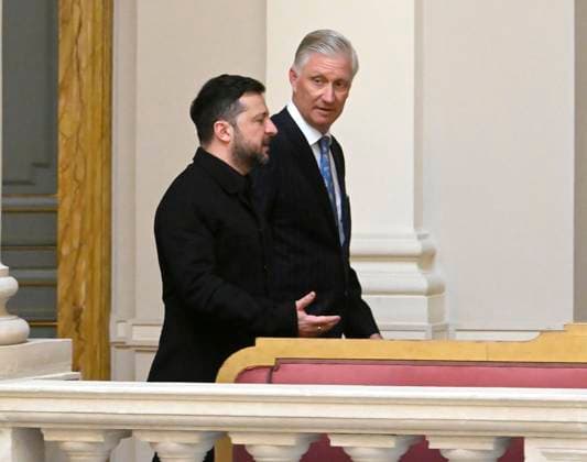 The King Receives Zelensky BRUSSELS, BELGIUM - JUNE 18 : King Philippe receives Volodymyr Zelensky, President of Ukraine, for lunch at the Royal Palace in Brussels..on June 18, 2026 in Brussels, Belgium, 18 06 2026 Brussels Belgium  Copyright: xBertxVanxDenxBrouckex