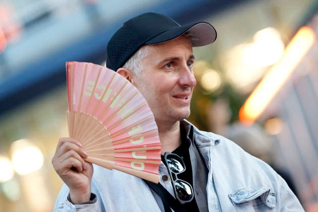 Komiker Jan Böhmermann beim Sommerfest zum 35-jährigen Bestehen der Film- und Medienstiftung NRW sowie dem 25-jährigen Jubiläum des Medienmagazins DWDL im Park Cafe im Rheinpark. Köln, 17.06.2026 NRW Deutschland *** Comedian Jan Böhmermann at the summer festival celebrating the 35th anniversary of the Film and Media Foundation NRW and the 25th anniversary of the media magazine DWDL at the Park Cafe in Cologne’s Rheinpark, June 17, 2026, NRW, Germany,detected_source_language Copyright: xChristophxHardtx