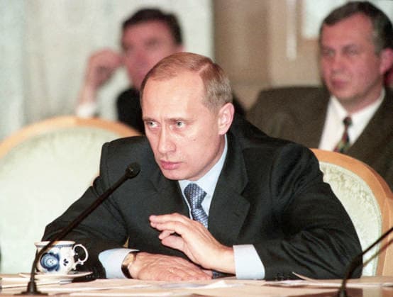 Moscow, Russia. Prime Minister of the Russian Federation Vladimir Putin attends a meeting with members of the Federation Council of the Federal Assembly of the Russian Federation on the issues of medium-term and long-term development programs of the country at the President Hotel. Oleg Buldakov TASS  93976302