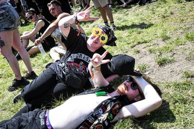 Festival visitors pictured at the first day of the Graspop Metal Meeting festival 2026, in Dessel, on Thursday 18 June 2026. The festival takes pace from 18 till 21 June.  JILLxDELSAUX 178059850