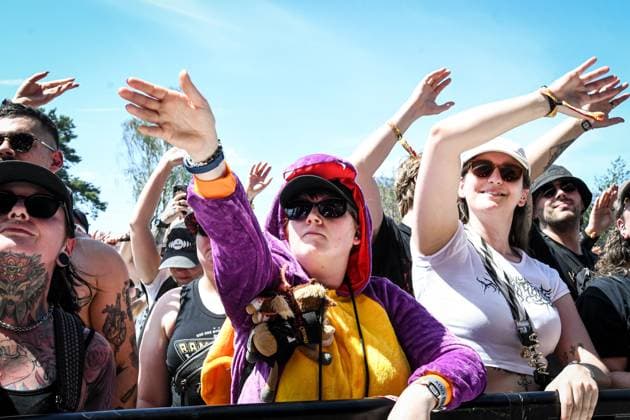 Festival visitors pictured at the first day of the Graspop Metal Meeting festival 2026, in Dessel, on Thursday 18 June 2026. The festival takes pace from 18 till 21 June.  JILLxDELSAUX 178059867