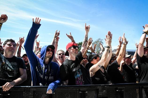 Festival visitors pictured at the first day of the Graspop Metal Meeting festival 2026, in Dessel, on Thursday 18 June 2026. The festival takes pace from 18 till 21 June.  JILLxDELSAUX 178059956