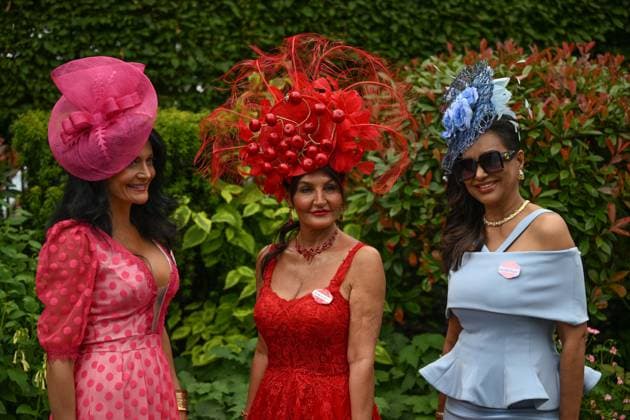 Royal Ascot 2026 BERKSHIRE, UNITED KINGDOM - JUNE 18: Visitors wearing elaborate hats and elegant outfits attend the third day of the traditional Royal Ascot horse racing event, held in the United Kingdom since 1711, at Ascot Racecourse in Berkshire, United Kingdom on June 18, 2026. Rasid Necati Aslim Anadolu Berkshire United Kingdom. Editorial use only. Please get in touch for any other usage.  Copyright: x2026xAnadoluxRasidxNecatixAslimx