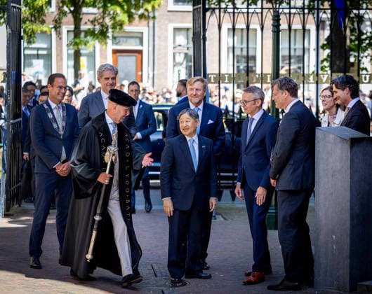 18-06-2026 Statevisit King Willem-Alexander with Emperor Naruhito of Japan visited the temporary exhibition of objects from various Leiden Japan collections and the ˜Sweat Room™ and the botanical garden at the university of Leiden on the 2nd day of the 3 day statevisit to the Netherlands Â  Copyright: xPPEx