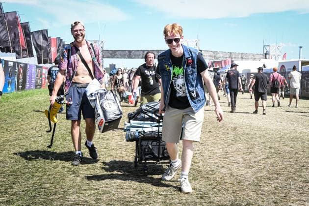 Festival visitors pictured at the first day of the Graspop Metal Meeting festival 2026, in Dessel, on Thursday 18 June 2026. The festival takes pace from 18 till 21 June.  JILLxDELSAUX 178071817