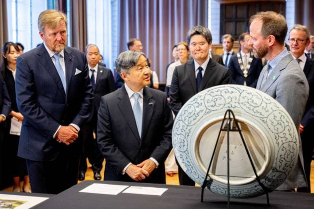 18-06-2026 Statevisit King Willem-Alexander with Emperor Naruhito of Japan visited the temporary exhibition of objects from various Leiden Japan collections and the ˜Sweat Room™ and the botanical garden at the university of Leiden on the 2nd day of the 3 day statevisit to the Netherlands Â  Copyright: xPPEx