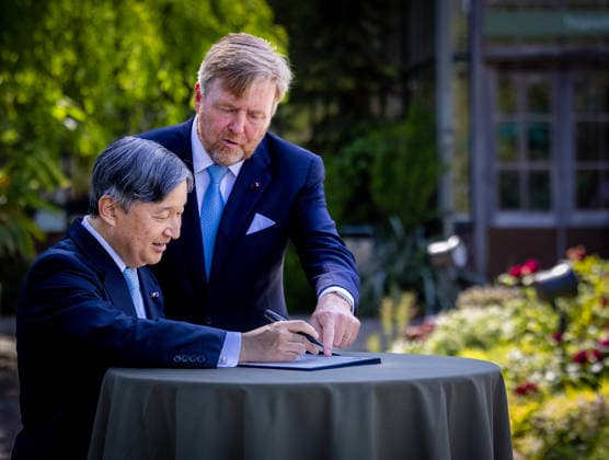 18-06-2026 Statevisit King Willem-Alexander with Emperor Naruhito of Japan visited the temporary exhibition of objects from various Leiden Japan collections and the ˜Sweat Room™ and the botanical garden at the university of Leiden on the 2nd day of the 3 day statevisit to the Netherlands Â  Copyright: xPPEx