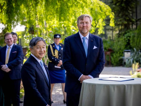 18-06-2026 Statevisit King Willem-Alexander with Emperor Naruhito of Japan visited the temporary exhibition of objects from various Leiden Japan collections and the ˜Sweat Room™ and the botanical garden at the university of Leiden on the 2nd day of the 3 day statevisit to the Netherlands Â  Copyright: xPPEx