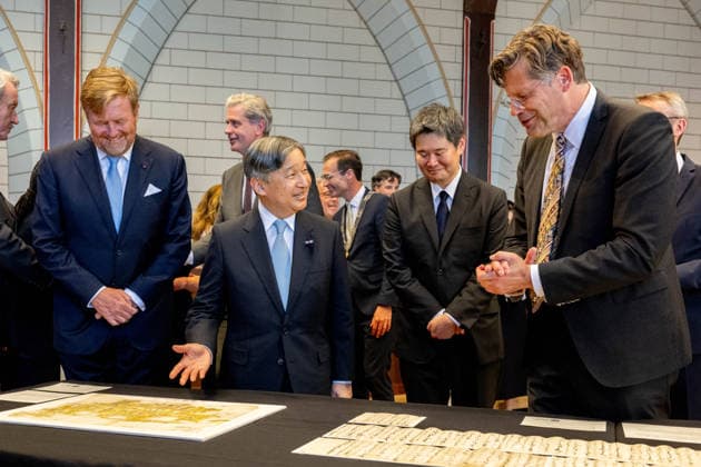 18-06-2026 Statevisit King Willem-Alexander with Emperor Naruhito of Japan visited the temporary exhibition of objects from various Leiden Japan collections and the ˜Sweat Room™ and the botanical garden at the university of Leiden on the 2nd day of the 3 day statevisit to the Netherlands Â  Copyright: xPPEx