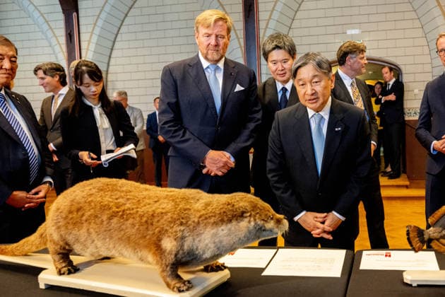 18-06-2026 Statevisit King Willem-Alexander with Emperor Naruhito of Japan visited the temporary exhibition of objects from various Leiden Japan collections and the ˜Sweat Room™ and the botanical garden at the university of Leiden on the 2nd day of the 3 day statevisit to the Netherlands Â  Copyright: xPPEx