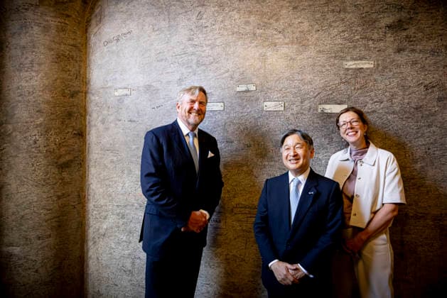 18-06-2026 Statevisit King Willem-Alexander with Emperor Naruhito of Japan visited ˜Sweat Room™ Zweetkamertje with the signature of the King at the university of Leiden on the 2nd day of the 3 day statevisit to the Netherlands. (c) PPE rpe van katwijk  Copyright: xPPEx