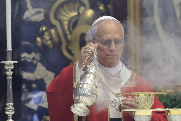 Funeral service of Cardinal Camillo Ruini at the Vatican VATICAN CITY, VATICAN, JUNE 18: Pope Leo XIV attends the funeral mass for Cardinal Camillo Ruini in St. Peter’s Basilica at the Vatican on June 18, 2026. Ruini, who served as Cardinal Vicar of Rome and president of the Italian Episcopal Conference and was one of the representatives of the conservative wing of the Catholic Church, died in Rome, Italy, on June 16 at the age of 95. Riccardo De Luca Anadolu Vatican City Vatican. Editorial use only. Please get in touch for any other usage.  Copyright: x2026xAnadoluxRiccardoxDexLucax