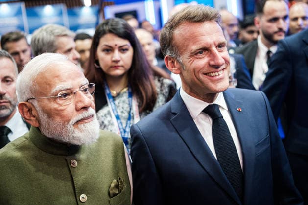 News Bilder des Tages Meeting with the Prime Minister of the Republic of India, Mr. Narendra Modi. French President Emmanuel Macron during his visit to the 10th edition of the VivaTech 2026 trade show, dedicated to tech startups and innovation, at the Paris Expo Porte de Versailles in Paris, France, on June 18, 2026. France’s President Emmanuel Macron at the VivaTech technology startups and innovation fair at the Paris Expo Porte de Versailles, in Paris, France, on June 18, 2026. Paris, France,detected_source_language  Copyright: xHugoxAymar Pool BestimagexHugoxAymar Pool Bestimagex