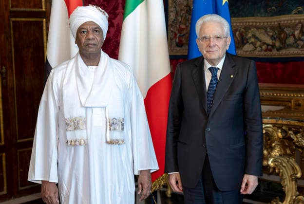 June 18, 2026, Roma: Il Presidente Sergio Mattarella con S.E. il Signor Emadeldin Mirghani Abdelhamid Altohamy, nuovo Ambasciatore della Repubblica del Sudan, in occasione della presentazione delle Lettere credenziali, Roma, 18 giugno 2026. ANSA Paolo Giandotti - Ufficio per la Stampa e la Comunicazione della Presidenza della Repubblica +++ UFFICIO STAMPA +++ FOTO NON IN VENDITA - DA USARE SOLO PER FINI GIORNALISTICI +++ NPK +++ ----- An handout picture provided by Quirinale press office shows the italian president Sergio Mattarella with His Excellency Emadeldin Mirghani Abdelhamid Altohamy, the new Ambassador of the Republic of Sudan, at the presentation of his Letters of Credence, Rome, June 18, 2026 ANSA Paolo Giandotti - Office  - ZUMAa110 20260618_zaf_a110_044 Copyright: xPaoloxGiandottix-xUfficioxStampax