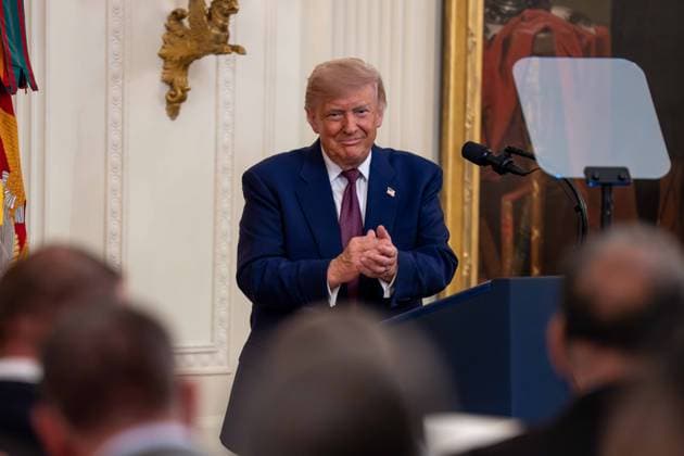 June 18, 2026, Washington, District Of Columbia, USA: President DONALD TRUMP speaks during a Medal of Honor ceremony in the East Room of the White House in Washington DC. Washington USA - ZUMAs365 20260618_znp_s365_011 Copyright: xJoeyxSussmanx