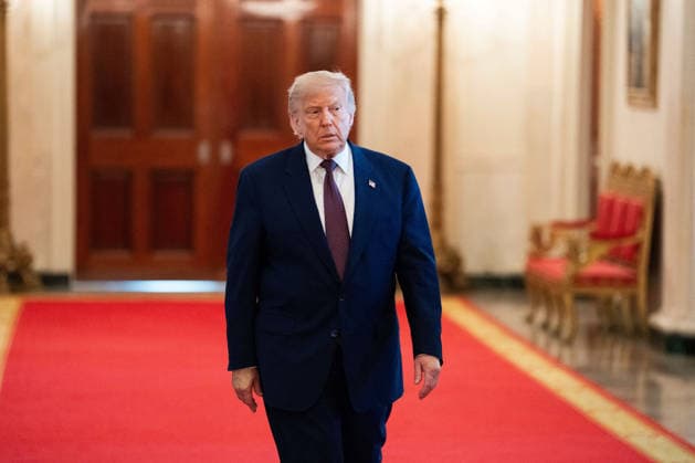 President Trump Awards Medals of Honor United States President Donald Trump arrives to a Medal of Honor ceremony in the East Room of the White House in Washington, DC, USA, on Thursday, June 18, 2026. Credit: Aaron Schwartz Pool via CNP Washington District of Columbia United States  Copyright: xPool ABACAx