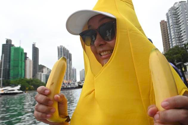 RECORD DATE NOT STATED HONG KONG-CULTURE DRAGON BOAT FESTIVAL A cosplayer cosplaying Banana on a dragon boat race in Aberdeen Promenade at Dragon Boat Festival (Tuen Ng festival), Hong Kong, June 19, 2026. NEXPHER Kobe Li Hong Kong