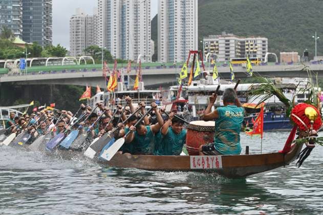 RECORD DATE NOT STATED HONG KONG-CULTURE DRAGON BOAT FESTIVAL A dragon boat race in Aberdeen Promenade at Dragon Boat Festival (Tuen Ng festival), Hong Kong, June 19, 2026. NEXPHER Kobe Li Hong Kong