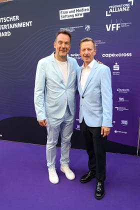Rolf Hellgardt and Michael Kessler attend the German Entertainment Award ceremony on June 18, 2026, in Cologne, Germany Deutscher Entertainment Award in Cologne, Germany *** Rolf Hellgardt and Michael Kessler attend the German Entertainment Award ceremony on June 18, 2026, in Cologne, Germany German Entertainment Award in Cologne, Germany,detected_source_language