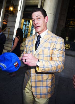 Outside arrivals for the New York premiere of Little Brother Featuring: John Cena signs a Rise Up NY hat for a fan Where: New York, United States When: 18 Jun 2026 Credit: Darla Khazei INSTARimages EDITORIAL USE ONLY. NOT FOR USE BY NEWSPAPERS BASED IN THE UK. Copyright: xx instar55785854