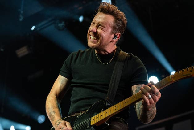 McFly play at British Airways Arc in London, UK - 18 Jun 2026 Danny Jones seen playing live on stage during McFly concert at The British Airways Arc, the newest venue in Olympia. London United Kingdom Copyright: xBonniexBritainx xSOPAxImagesx FLY07974