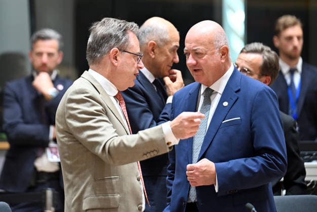 European Union Leaders’ Summit in Brussels BRUSSELS, BELGIUM - JUNE 19: Belgian Prime Minister Bart De Wever (L) and Austrian Chancellor Christian Stocker (R) attend the European Union (EU) Leaders’ Summit continues on its second day in Brussels, the capital of Belgium, on June 19, 2026. Dursun Aydemir Anadolu Brussels Belgium. Editorial use only. Please get in touch for any other usage.  Copyright: x2026xAnadoluxDursunxAydemirx