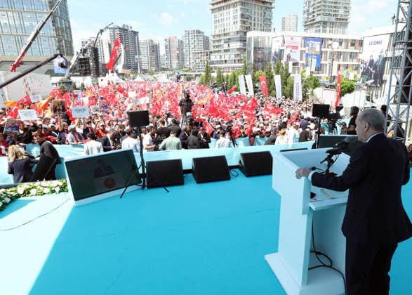 Turkish President Recep Tayyip Erdogan ISTANBUL, TURKIYE - JUNE 19: (----EDITORIAL USE ONLY - MANDATORY CREDIT - TURKISH PRESIDENCY MUSTAFA KAMACI HANDOUT - NO MARKETING NO ADVERTISING CAMPAIGNS - DISTRIBUTED AS A SERVICE TO CLIENTS----) Turkish President Recep Tayyip Erdogan makes a speech during the opening ceremony of Halkali-Istanbul Airport Metro Line at Kayasehir Metro Station in Istanbul, Turkiye on June 19, 2026. TCCB Mustafa Kamaci Anadolu Istanbul Turkey. Editorial use only. Please get in touch for any other usage.  Copyright: x2026xAnadoluxTCCBx xMustafaxKamacix